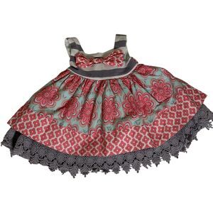 Counting Daisies Sun Dress Infant Baby Girl Lace Floral Pink Gray 3 6 Month bv